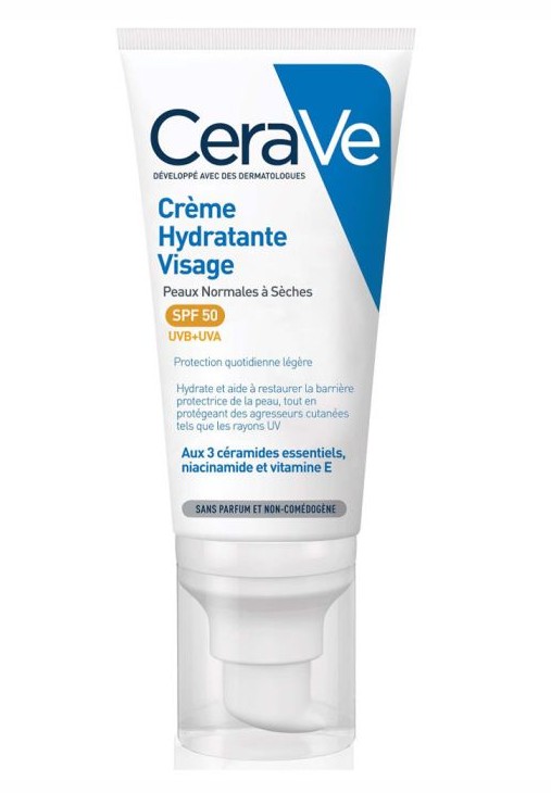 CeraVe Crème Hydratante Visage SPF 50 52ml